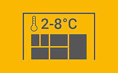 What is cold storage temperature in Celsius?